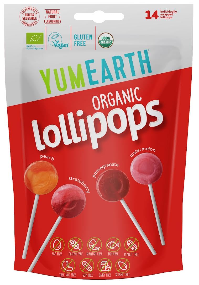 Yum Earth Organic Fruit Lollipops 14pcs 87g