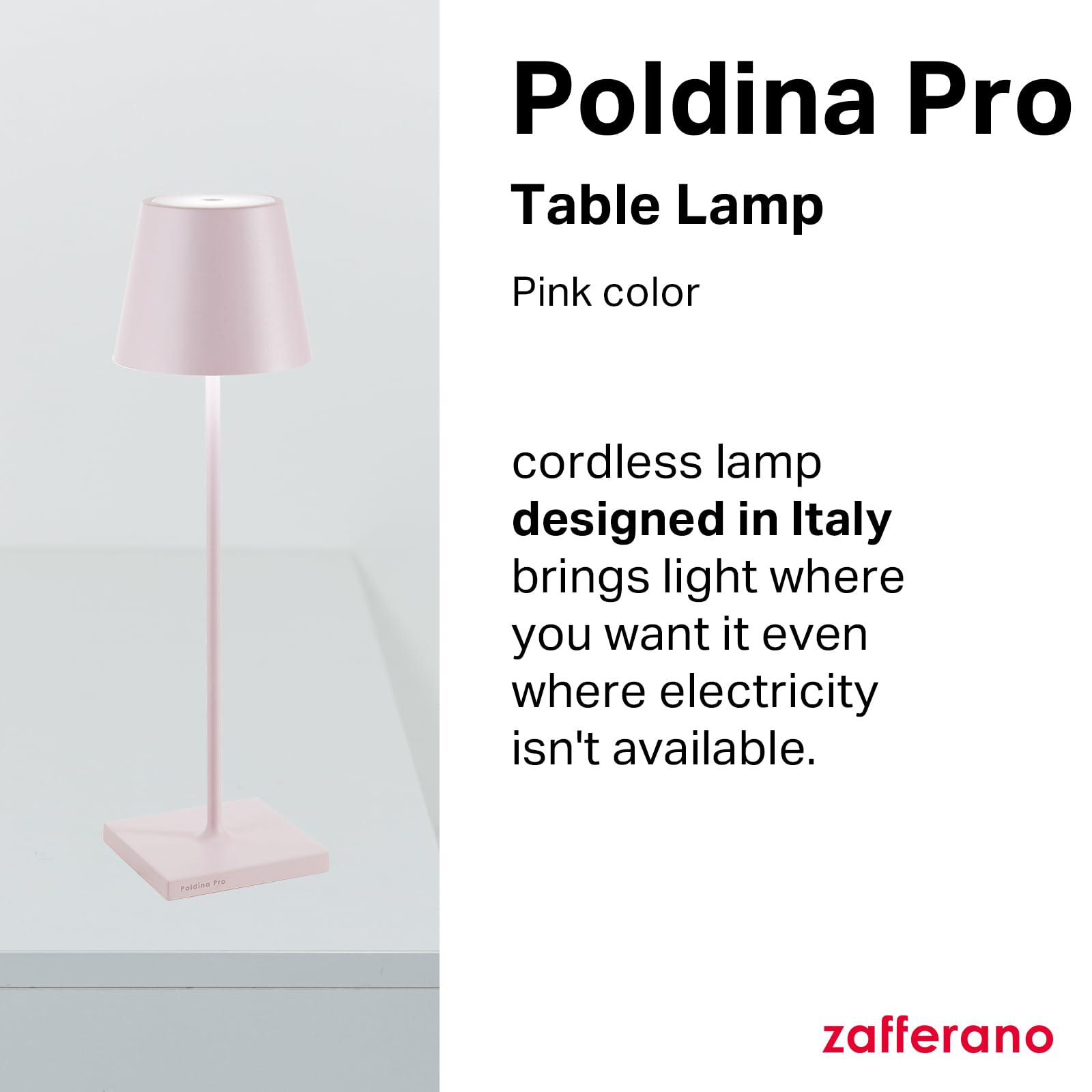 Zafferano Poldina Pro batterij-/tafellamp, antiek koper Zafferano Poldina Pro batterij-/tafellamp, antiek koper
