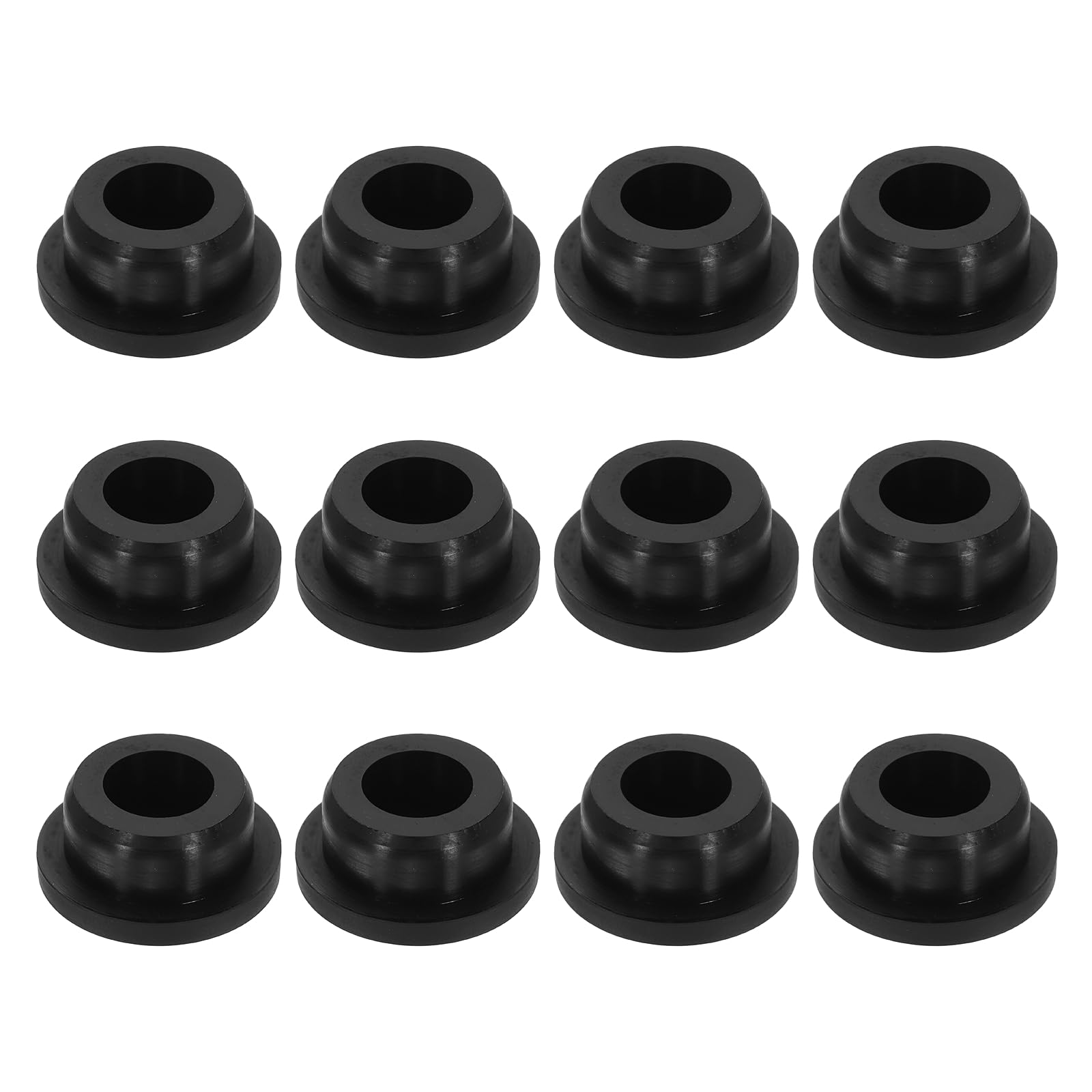 sourcing map 12 Pcs Black Plug Holes, Waterproof Rubber Button Plug for 23mm / 0.9" Hole Bottles Pipes End Caps Round Sealing Plugs Flexible Rubber Stoppers