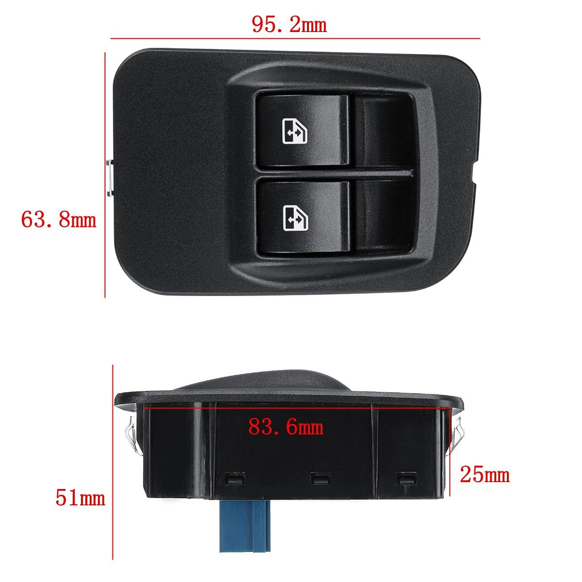 Pulsante Interruttore Alzacristalli Elettrico Per Peugeot Per Bipper 2008-2014 Per Citroen Per Nemo 735461275 Interruttore Alzacristallo Elettrico A 8 Pin Per Auto Interruttore Alzacristallo Elettrico