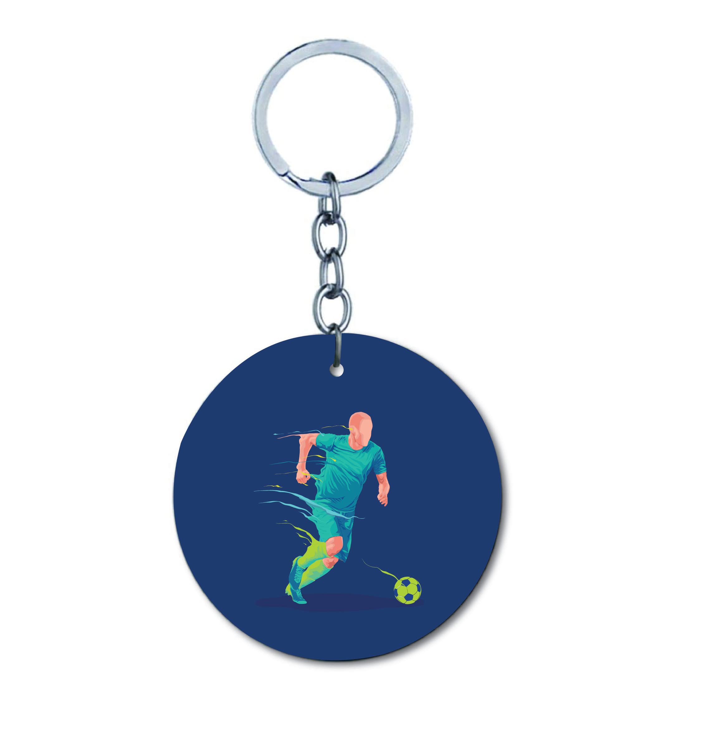 vvwv Keychain For Football Lovers Keyrings Round Shape Acrylic Printed Keychain Bike Car Bag Key Tag-picture-48