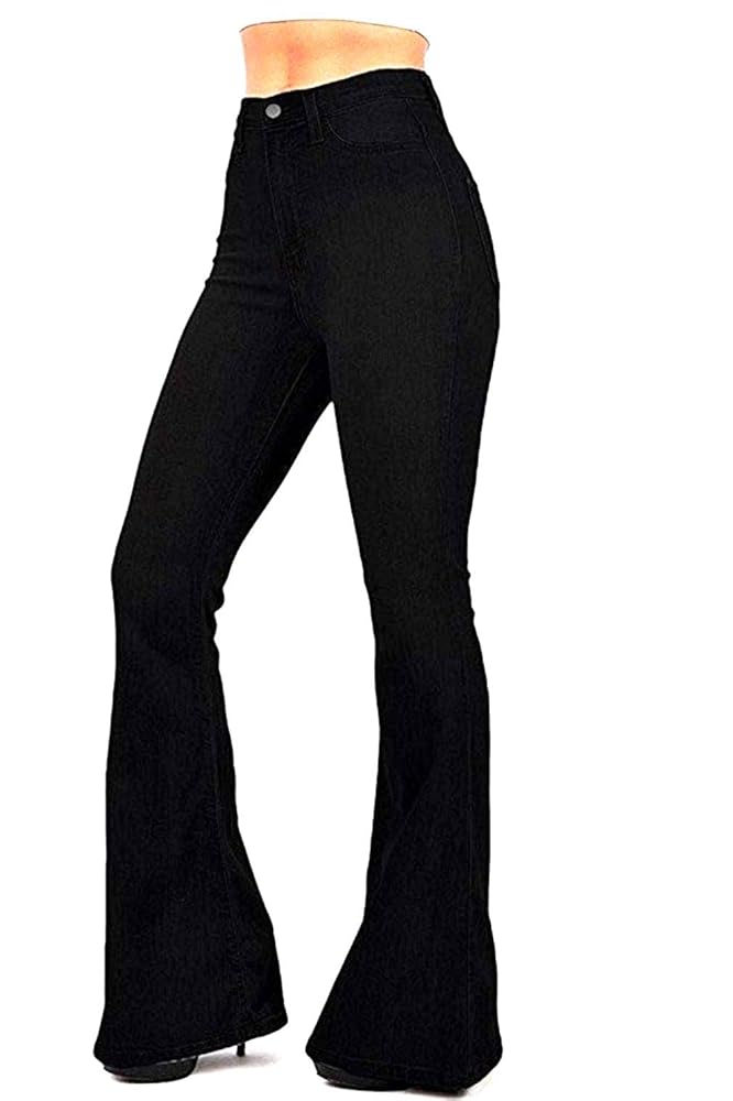 wax jean Jack David Womens Junior 70s Trendy Slim Fit Flared