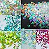 LoveOurHome 60g Butterfly Shapes Chunky Glitter Flakes Holographic Mylar Glitter Sequins Confetti Sparkles Manicure Nail Design Decor Resin Epoxy Accessories Crafts Supply (Butterfly) #2