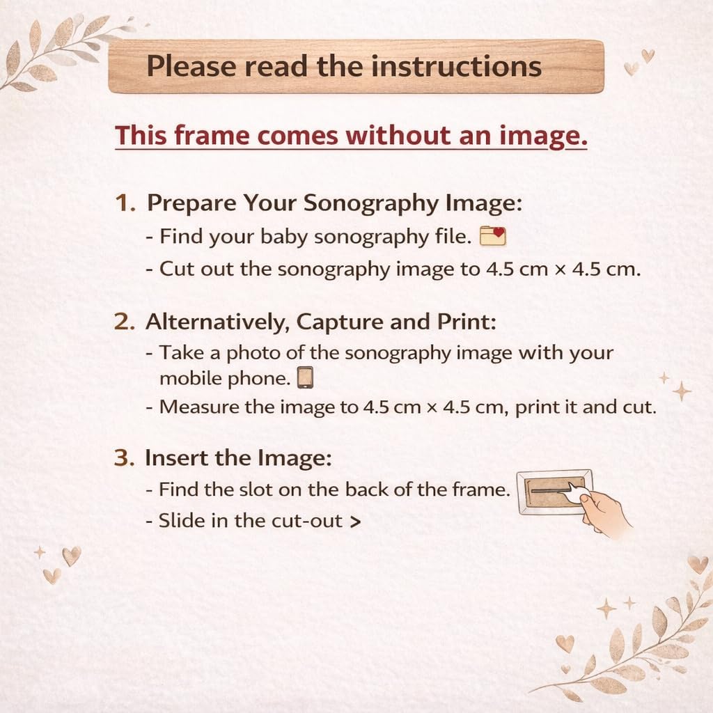 The Baby First Box Baby Ultrasound Photo Frame Sonogram Picture Frame Pregnancy Gift Baby Announcement Keepsake for Couples New Moms Dads (Ultrasound Picture Frame 01)