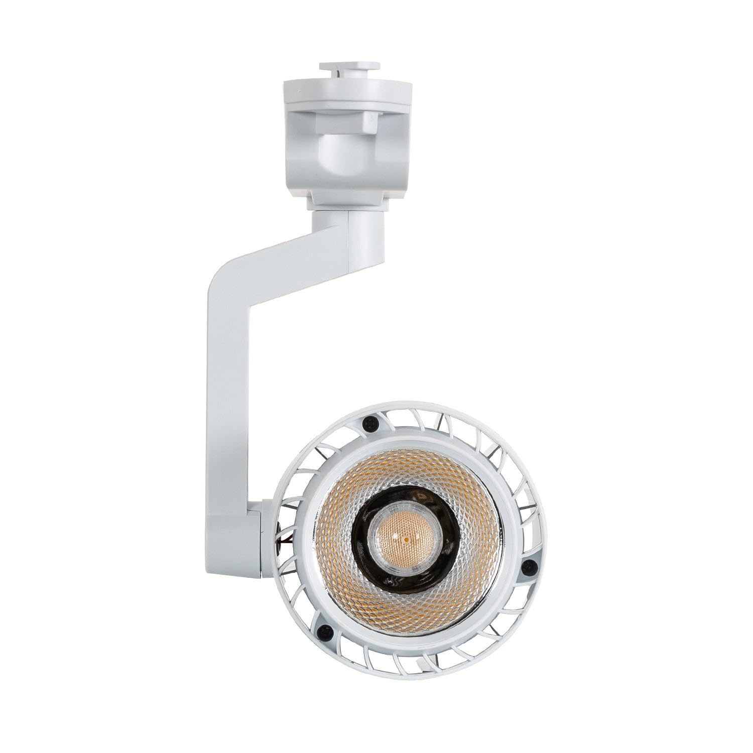LEDKIA LIGHTING - Foco Carril LED Monofásico | 30W 3000 lm | Luz Cálida 3000K | Tecnología COB | Material PC y Aluminio, Blanco Cálido, Policarbonato