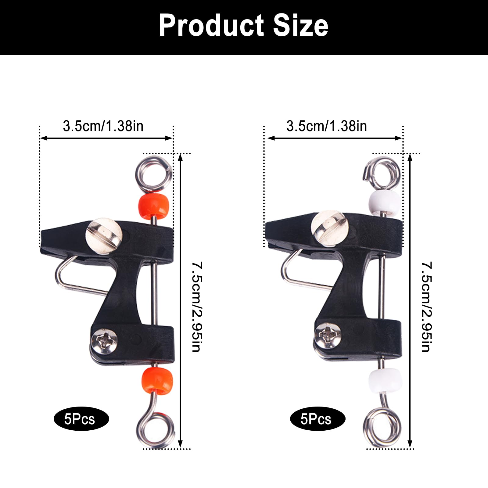 HSOKEW Downrigger Release Clips for Trolling Set of 10, Adjustable Outrigger Line Snap Release Clip Heavy Tension Planer Board Clips Downrigger Fishing Kite for Kite Offshore Fishing Accessories
