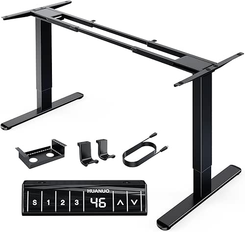 HUANUO Electric Standing Desks Frame with 265 lbs Dual Motor,Thick