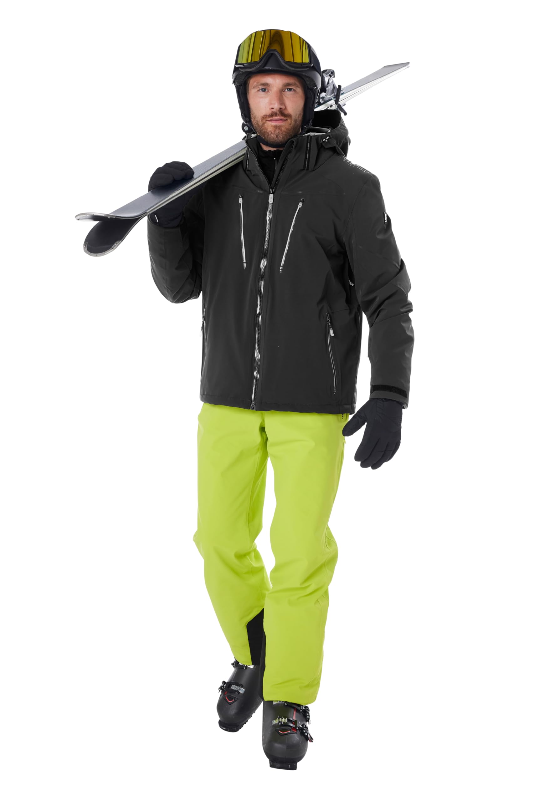 Killtec Herren Skihose Funktionshose mit abnehmbaren Trägern Kantenschutz Schneefang Beinventilation Ksw 82 Mn Ski Pnts