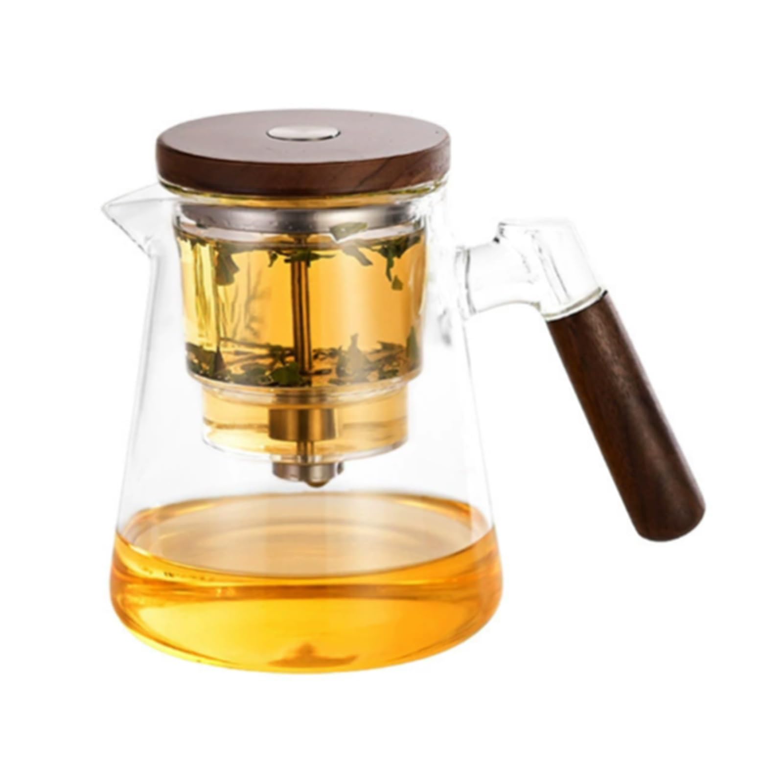 Teiera 800ml Separar Filtro Tetera Kung Fu Set da tè per tè in Fiore, tè Sfuso(Trasparente 800ml)