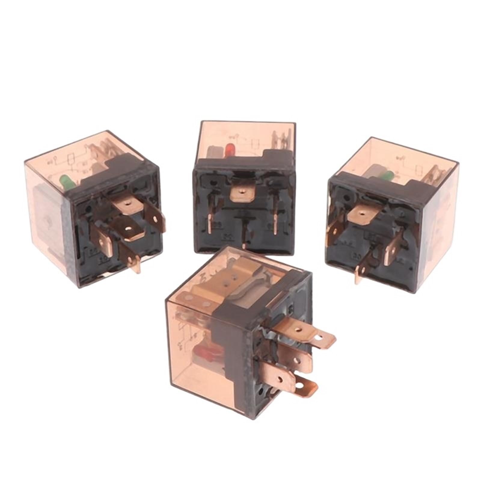 Relé automotriz a prueba de agua 12 V/24 V 80 A 4 pines/5 pines SPDT Dispositivo de control for automóvil Relés for automóvil(12V 4PIN 80A)