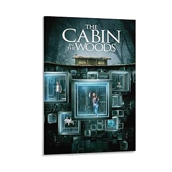 Amazon｜キャビンインザウッズホラー映画のポスター キャンバス