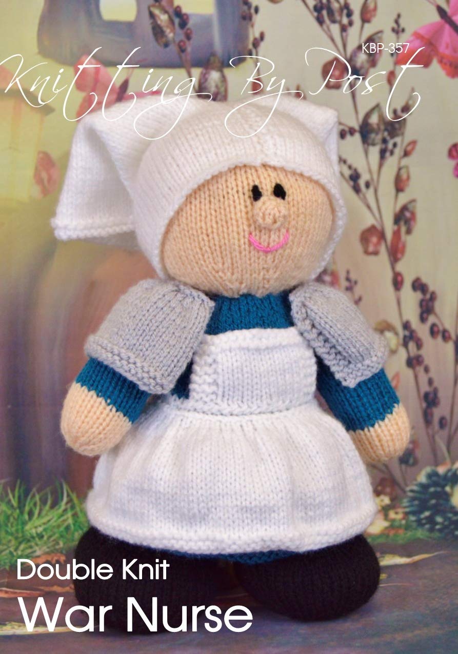 Knitting by Post Knitting Pattern - War Nurse from Commemoration and Remembrance Soft Toy. UK Knitting Terms