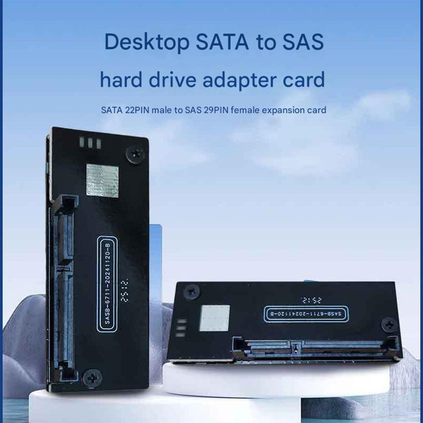 Installazione senza attrezzi da 29 pin a 7 + 15 22 pin SATA SAS convertitori di dischi rigidi adattatori scheda ABS costruzione per più dispositivi adattatori ABS