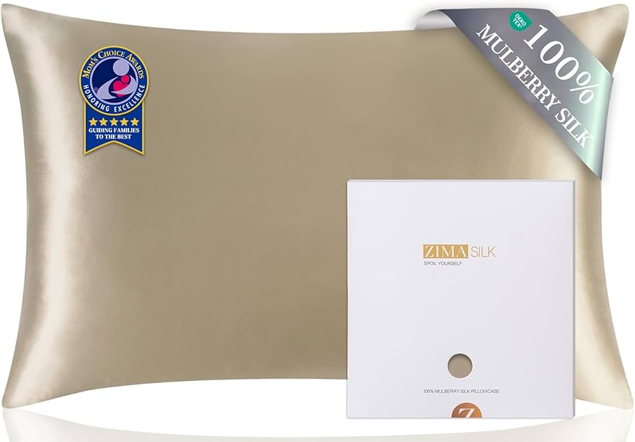 100％ピュアシルク枕カバー Amazon｜Zimasilk 100%ピュアシルク枕カバー1枚 髪と肌の健康に 両面19