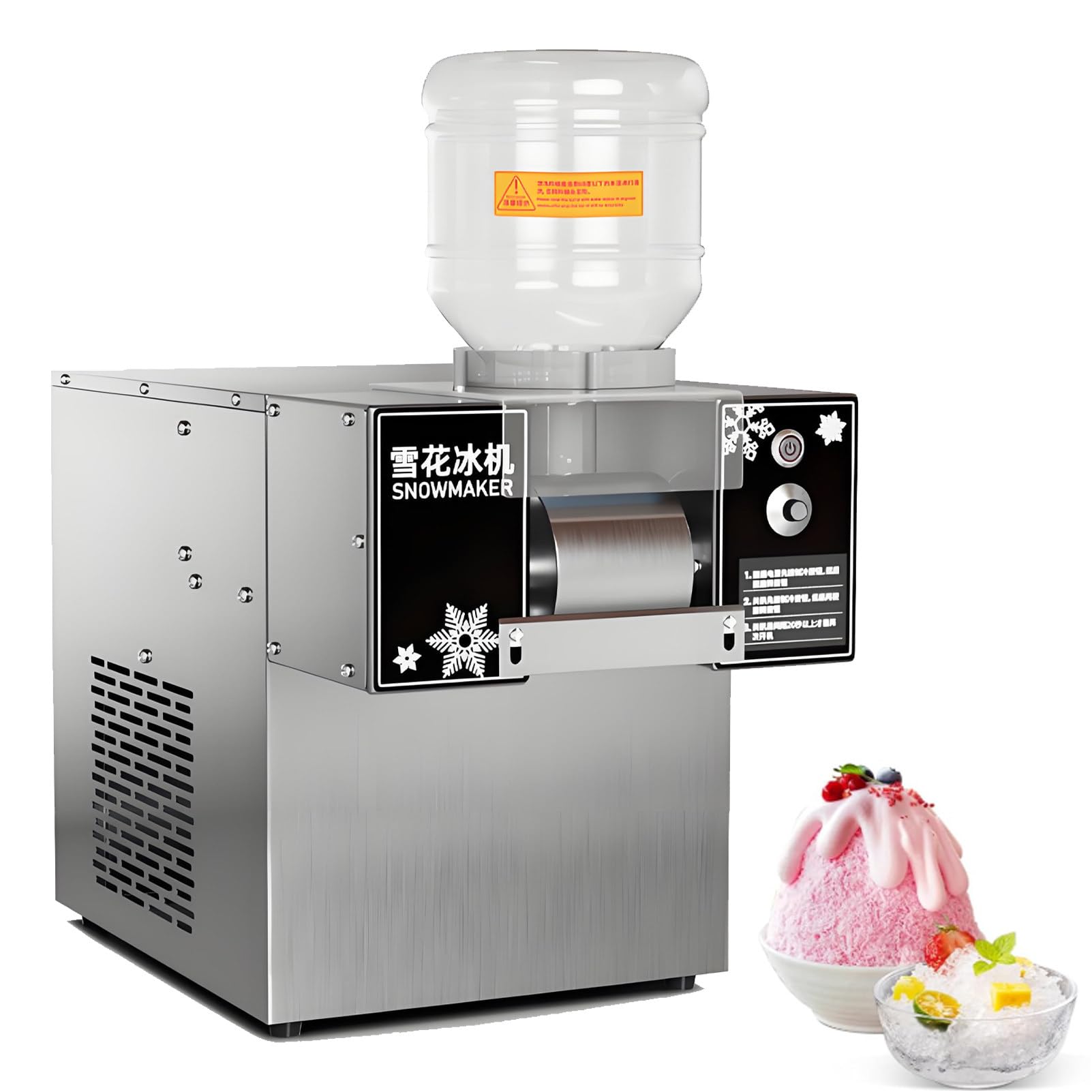 Machine à glace flocon de neige automatique avec broyage rapide 60KG