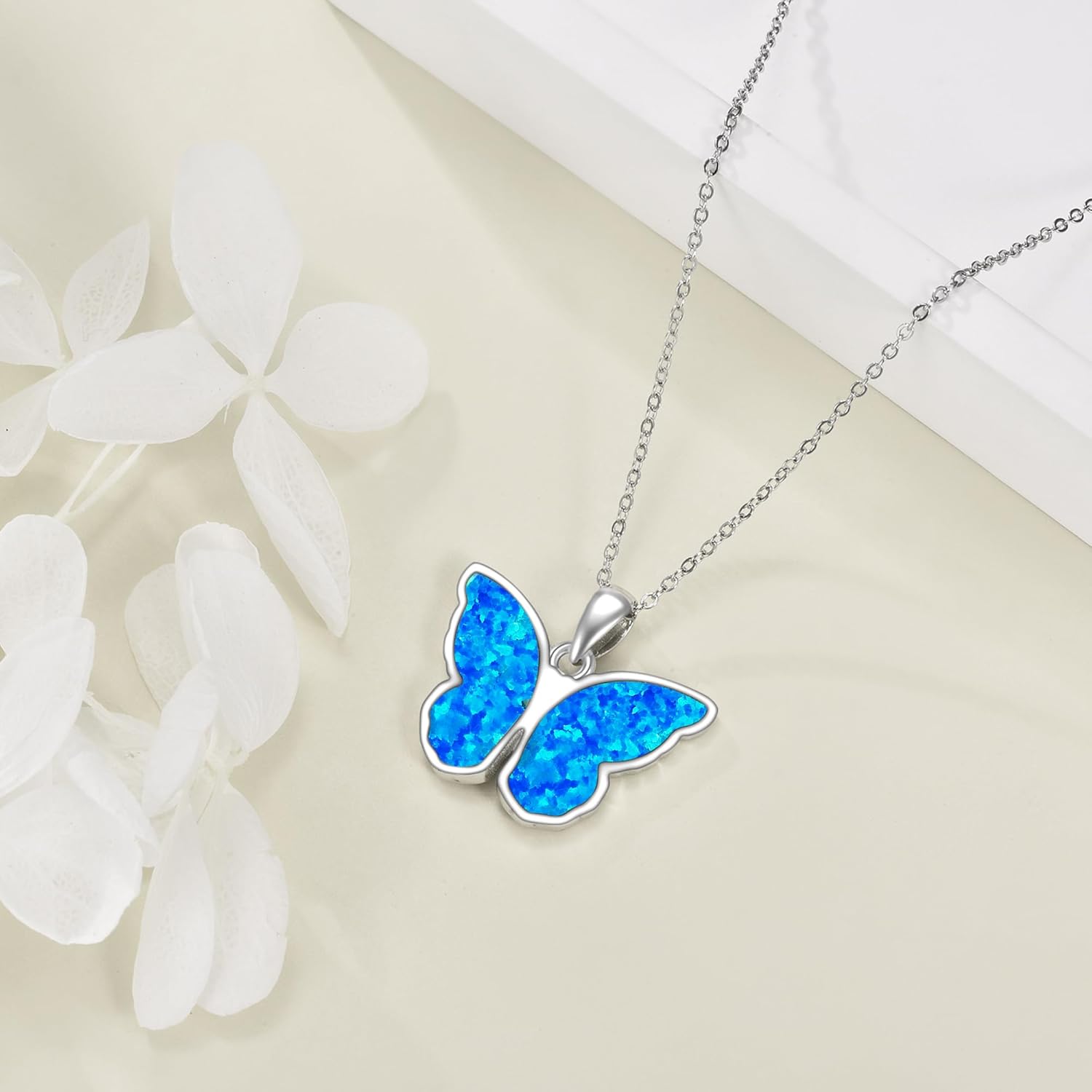 URONE Butterfly Pendant Necklace for Women Sterling Silver Butterfly Jewelry Gifts for Women - Image 4
