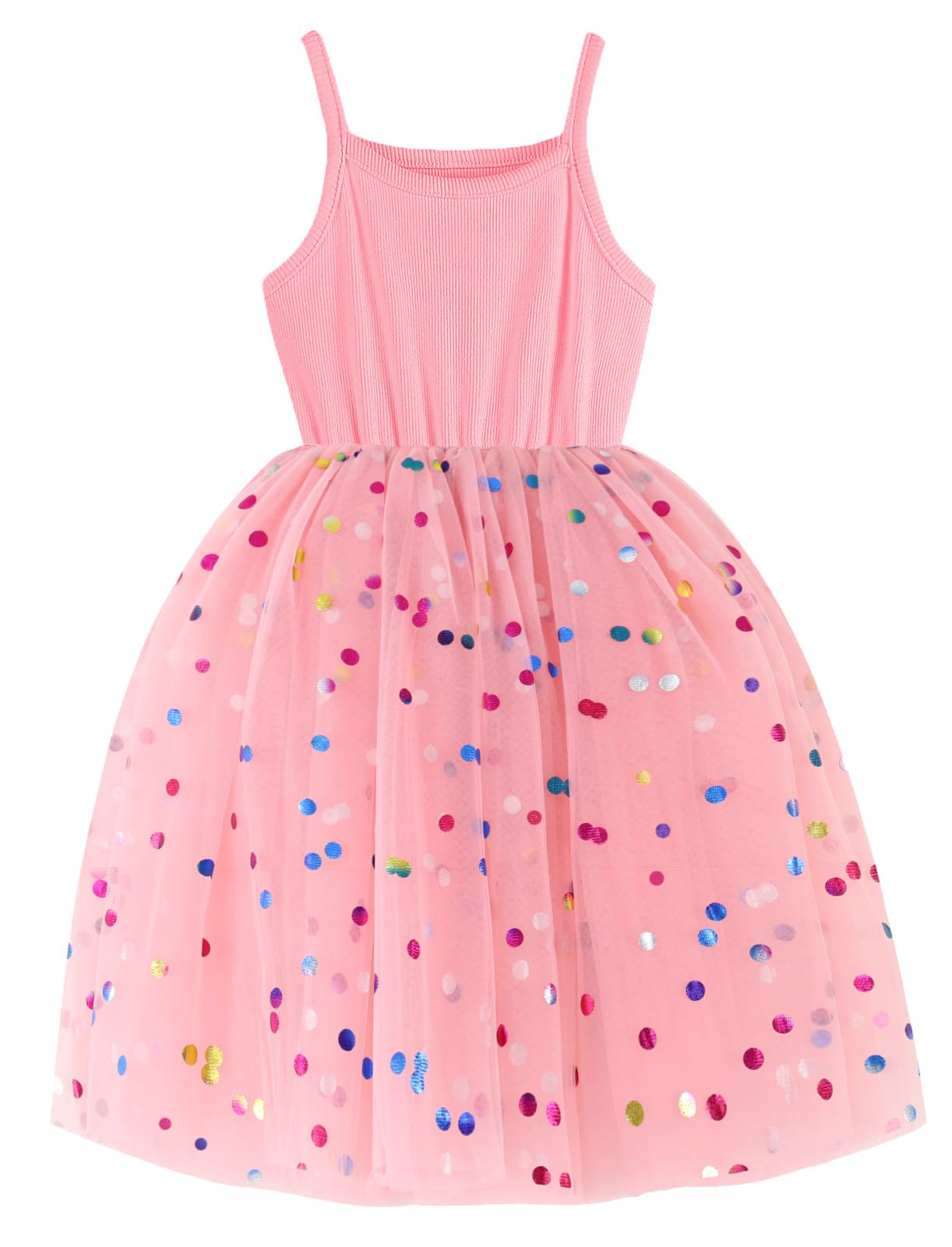 GSVIBK Baby Girls Tutu Dress Sleeveless Toddler Cotton Tulle Skirt Princess Party Prom Dresses