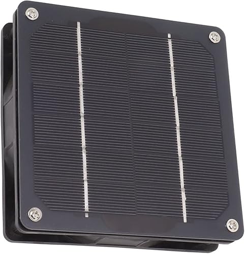 Miniatura 3 de Garosa Solar Powered Exhaust Fan, 5w Solar Panel Powered Fan, Energy Saving Monocrystalline Solar Panel Fan Mini Ventilator for Chicken, Ventilation
