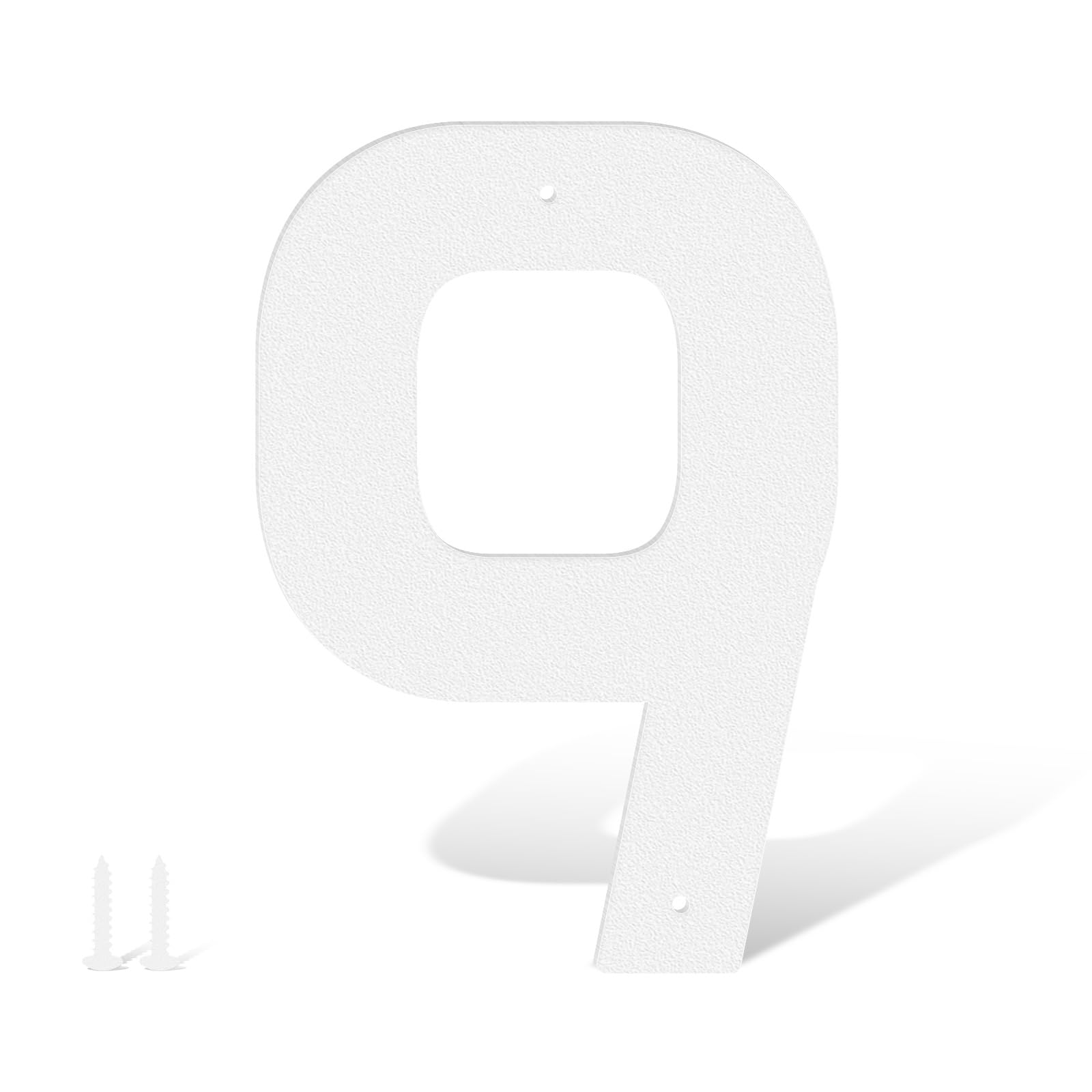 3 Inch Metal House Numbers, Metal Letters, House Address Numbers for Outside, White Modern Home Address Door Numbers for House Apartment, Rust-Resistant&Long-Lasting (9)