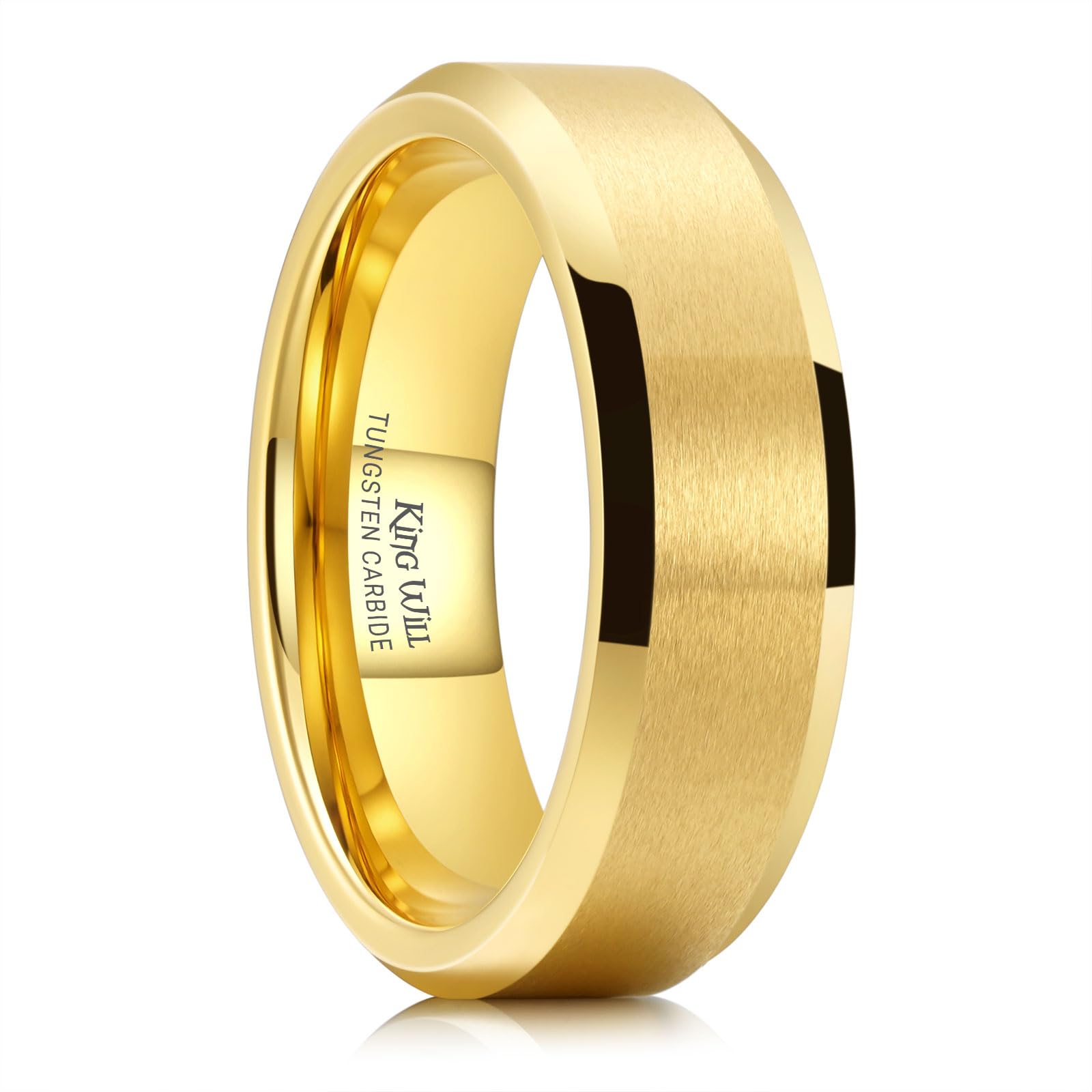 King Will Tungsten Men's Wedding Ring - Available in 6mm to 10mm
