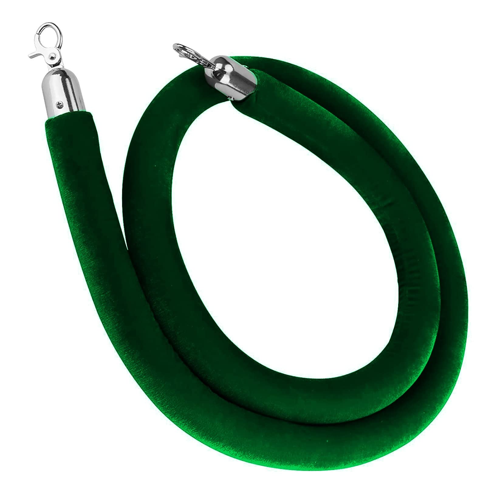 Guardrail rope， Crowd Control Barrier Rope, Thick VIP Stanchion Post Queue Line, for Hotel Celebration Hospital Bank/(Green,1.5M/59Inch/5Ft)