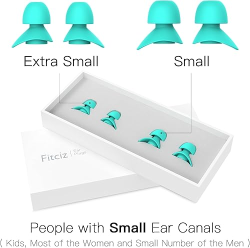 Miniatura 5 de Tapones pequeños para los oídos para niños (de 8 a 17 años) y canales auditivos pequeños, tapones para los oídos para niños, para dormir, reducción