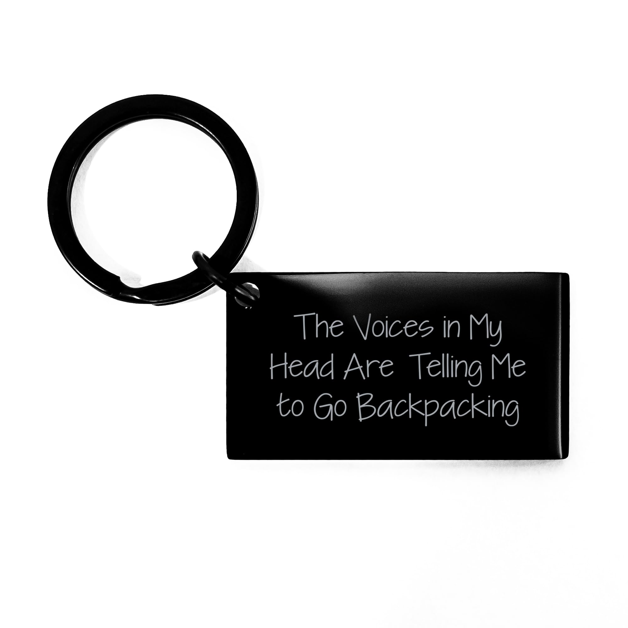 Funny Backpacking Gifts from Adventurers: Gifts for the Voices in My Head Are Telling Me to Go Backpacking Keychain, Perfect Valentine's Unique Gift for Backpackers