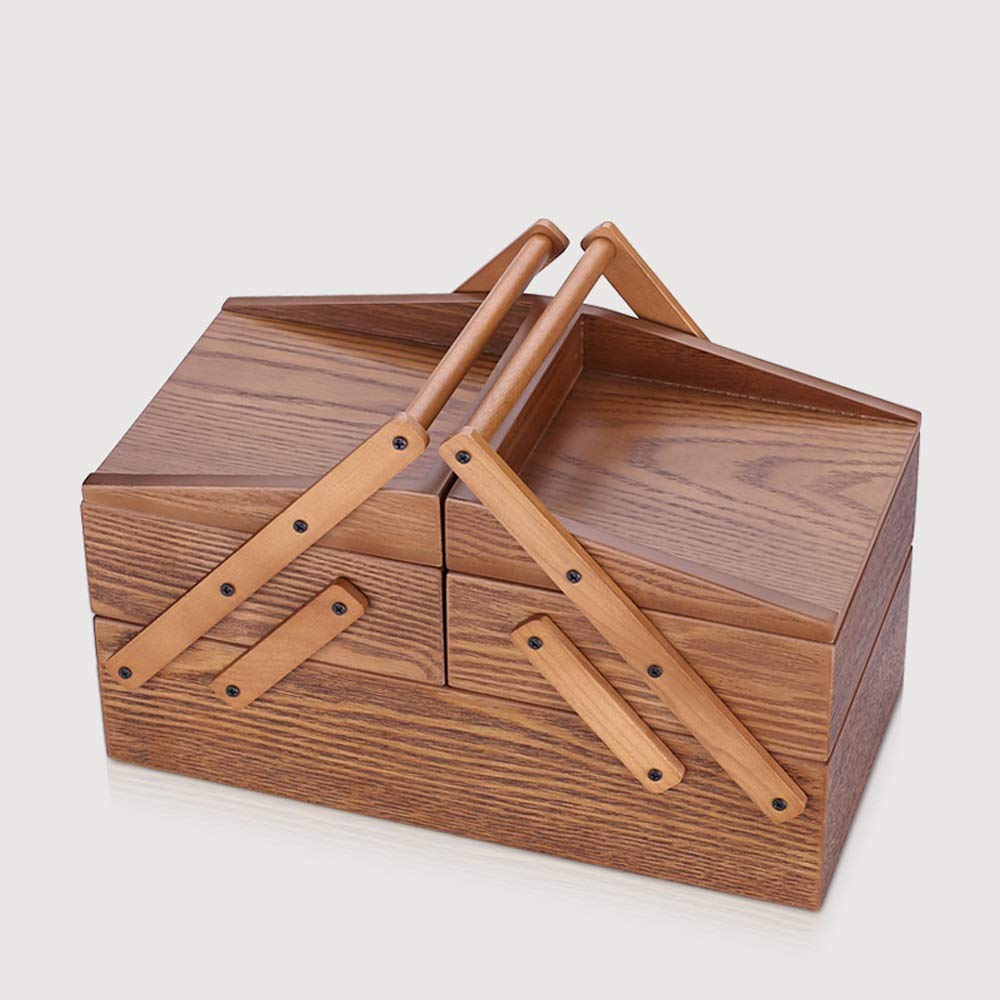Huge Leather Jewelry Box/Case/Storage Jewelry Organizer Box Wooden Jewelry Box Cosmetic Case Portable Necklace Hand Ornament Box Jewelry Box
