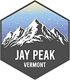 Jay Peak Vermont Ski Snowboard Adventures Souvenir 2 Inch Vinyl Decal Sticker Mountain Design