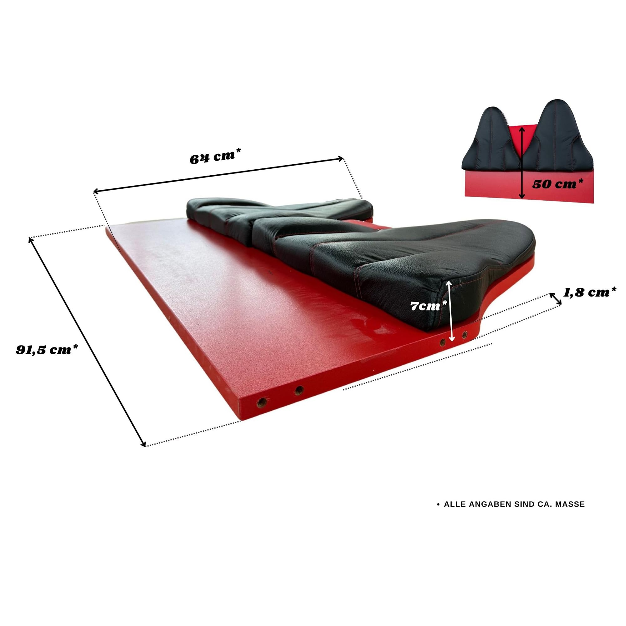 Rio Premium - Asientos deportivos para cuna, color negro y rojo