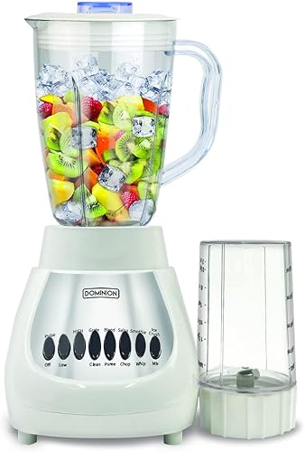 Dominion BlendMax Duo - Batidora de encimera para batidos y batidos con picador de alimentos para nueces y verduras 10 velocidades con pulso hoja de