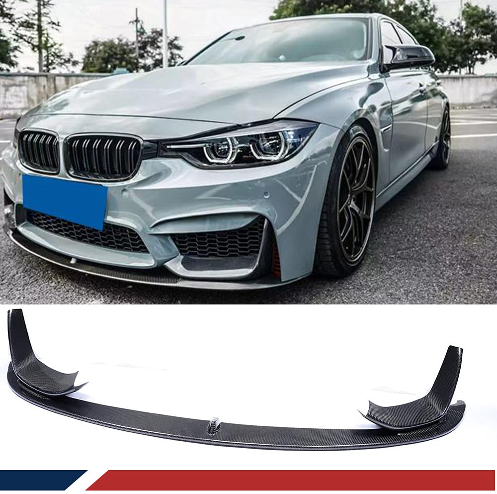 JC SPORTLINE Carbon Fiber Chin Spoiler fits for BMW F80 M3 F82 F83 M4 2014-2020 Front Bumper Lip Spo
