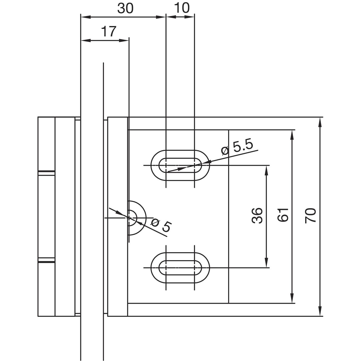 Dorma-Glas Duschtürband Tanora S1 90 Grad Glas-Wand Duschtürscharnier, Messnig glanzverchromt