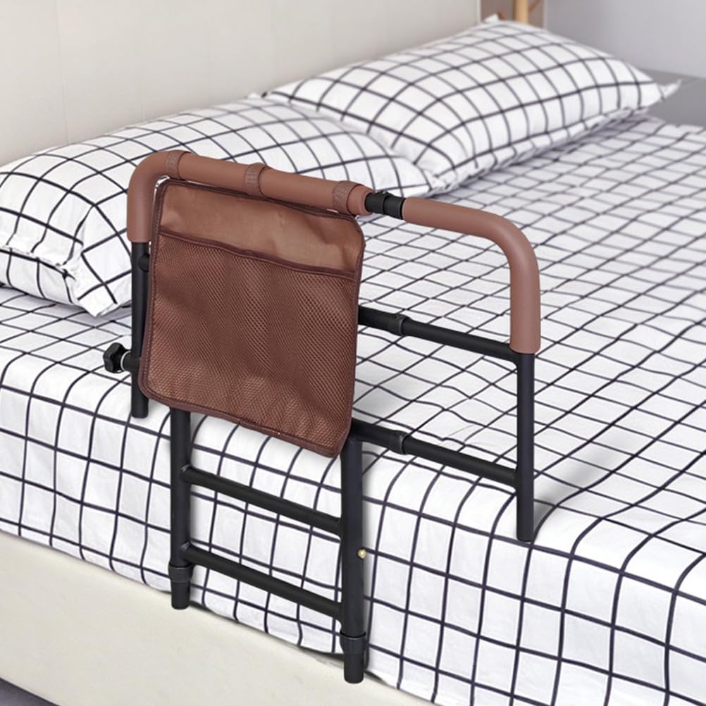 Barandilla Cama Adulto, Ayuda para Levantarse De La Cama Barrera Cama Adultos con Bolsa De Almacenamiento | Barandilla Cama Ajustable a Cualquier Cama Barrera Seguridad Adultos