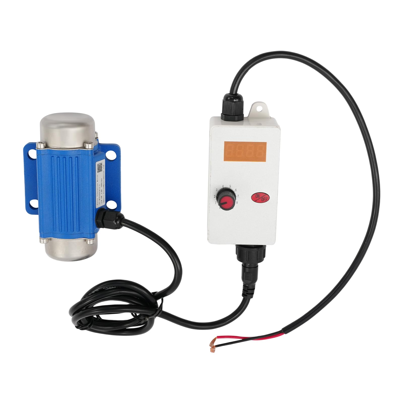 Silnik wibracyjny DC 12 V z regulatorem prędkości i pilotem zdalnego sterowania, 30 W | Elektryczny silnik wibracyjny 7000 obr./min, silnik bezszczotkowy DC, 9 biegów prędkości, IP65