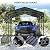 Sgentle 10' x 15' Heavy Duty Metal Carport Kit, Outdoor Carport Canopy with Galvanized Steel Roof & Reinforced Frame, All-Weather Garage Shelter Shed for Sedan, SUV, Truck and Boat