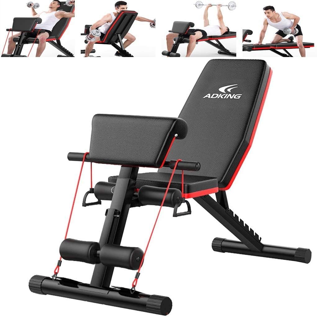 weightlifting bench and weights