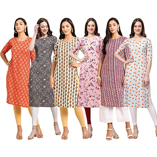 Image of Pinkmint Women's Crepe Digital Print Straight Kurta