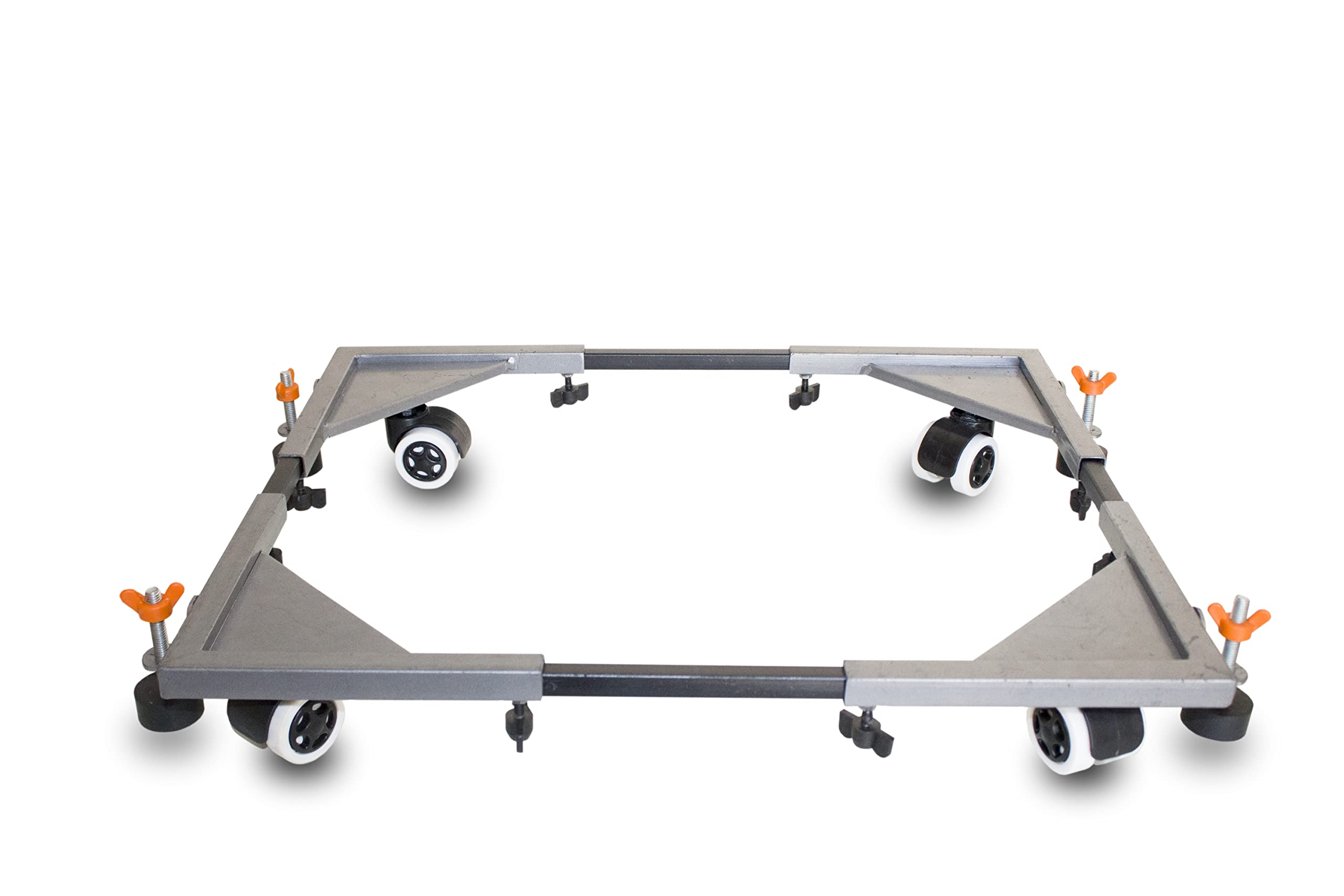 Washing Machine Stan, Rust-Proof Heavy Metal, Corner Metal Supports, Length Adjustable Knob,Dishwasher Stand with Size (16'' x 26'') (19'' x 32'') (with Wheel)