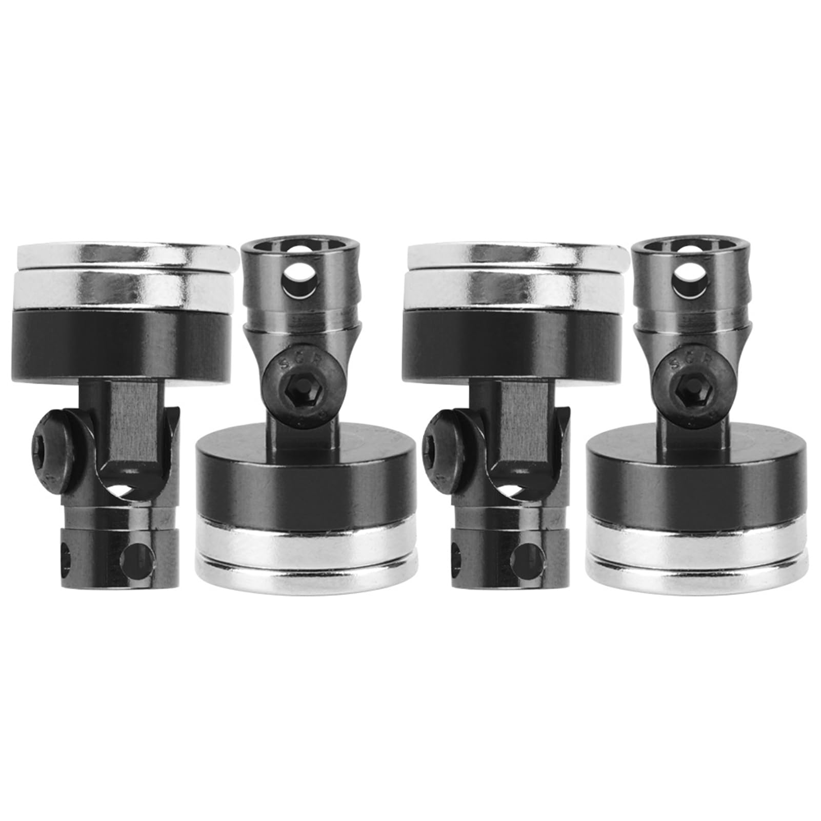 Kit De 4 Pilares Separadores De Aluminio Para Coches RC SCX10 D90 – Incluye 8 Pines, Mecanizados CNC, Superficie Anodizada En Negro