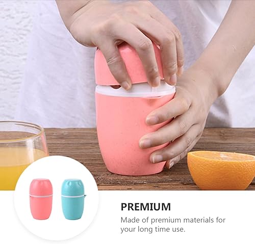 Miniatura 5 de SAFIGLE 2 Pcs Manual Fruit Juicer Portable Orange Lemon Squeezer Non-electric Handheld Citrus Press for Household Use Easy to Clean Safe Kitchen