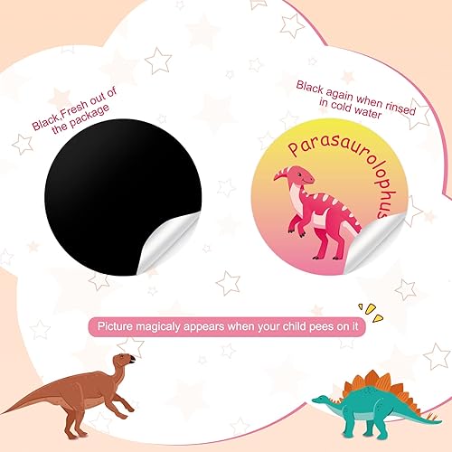 Miniatura 2 de Geyee 24 calcomanías de entrenamiento para ir al baño, calcomanías reutilizables para entrenamiento para ir al baño, calcomanías de entrenamiento