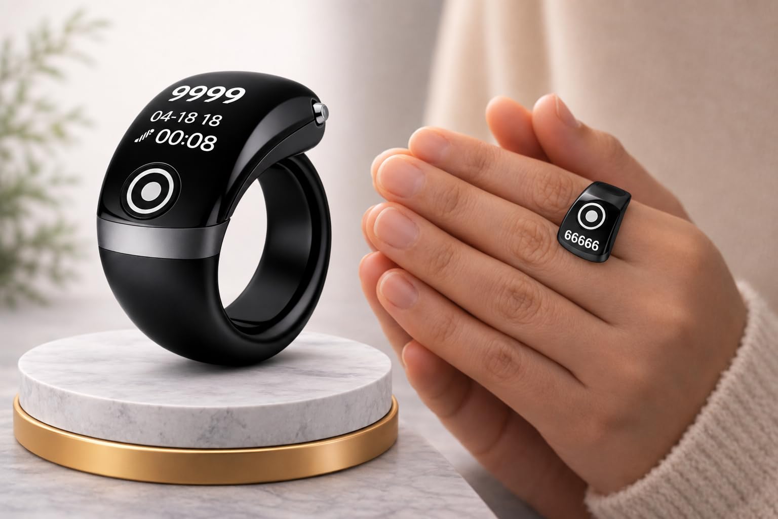 Digital Counter for Chanting Mantra | Naam Jap Counter Finger Ring | Jap Counter Finger with OLED Display (Code S7 pro), Rechargeable tally counter for mantra,99999 Count, 180° Rotation(Grey)-picture-22