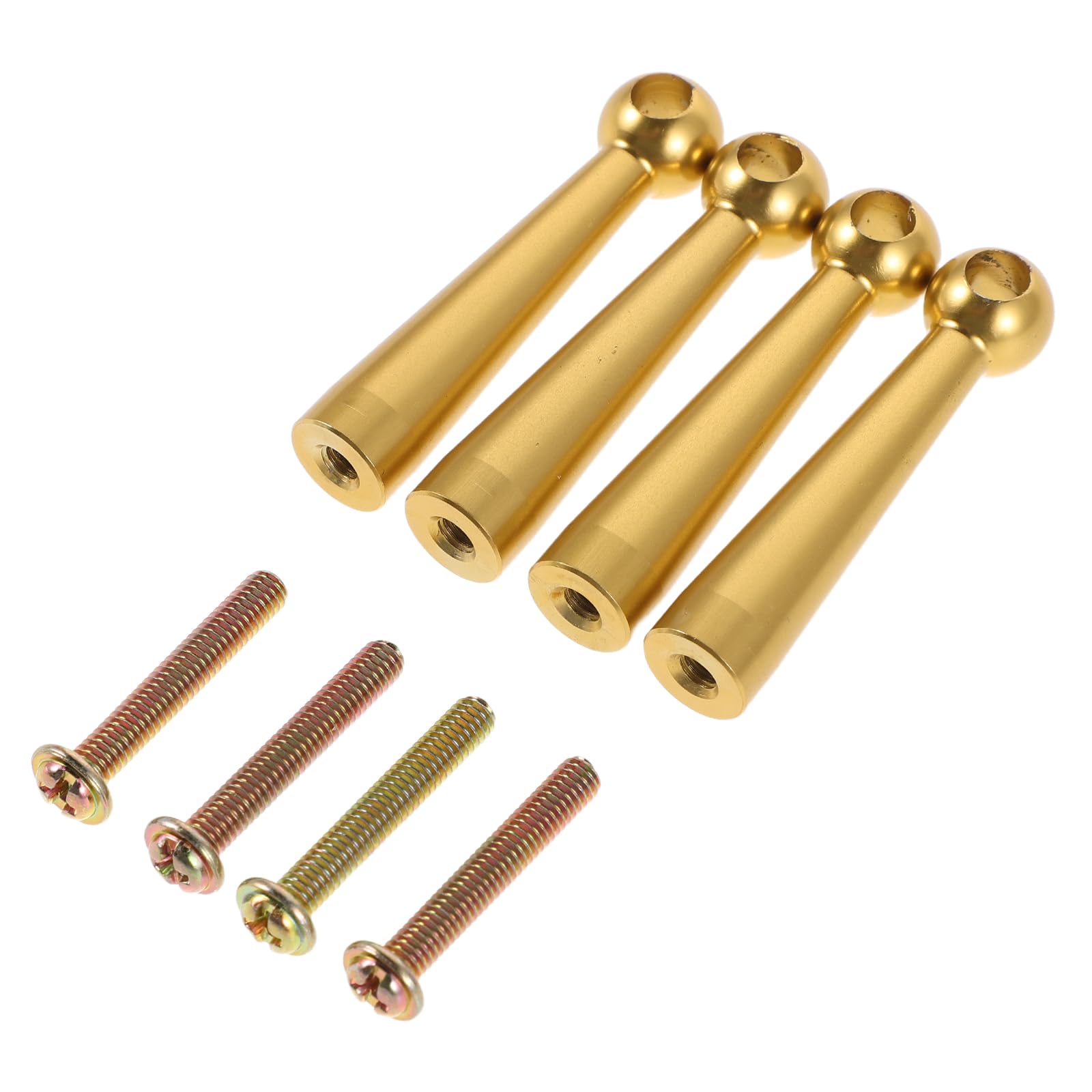 Accessori per Mobili in Metallo Oro 4 Pezzi, Connettori per Ringhiera per Scaffali e Carrelli da Servizio, Compatibilità Versatile e Durata Garantita, Foro 7/32"