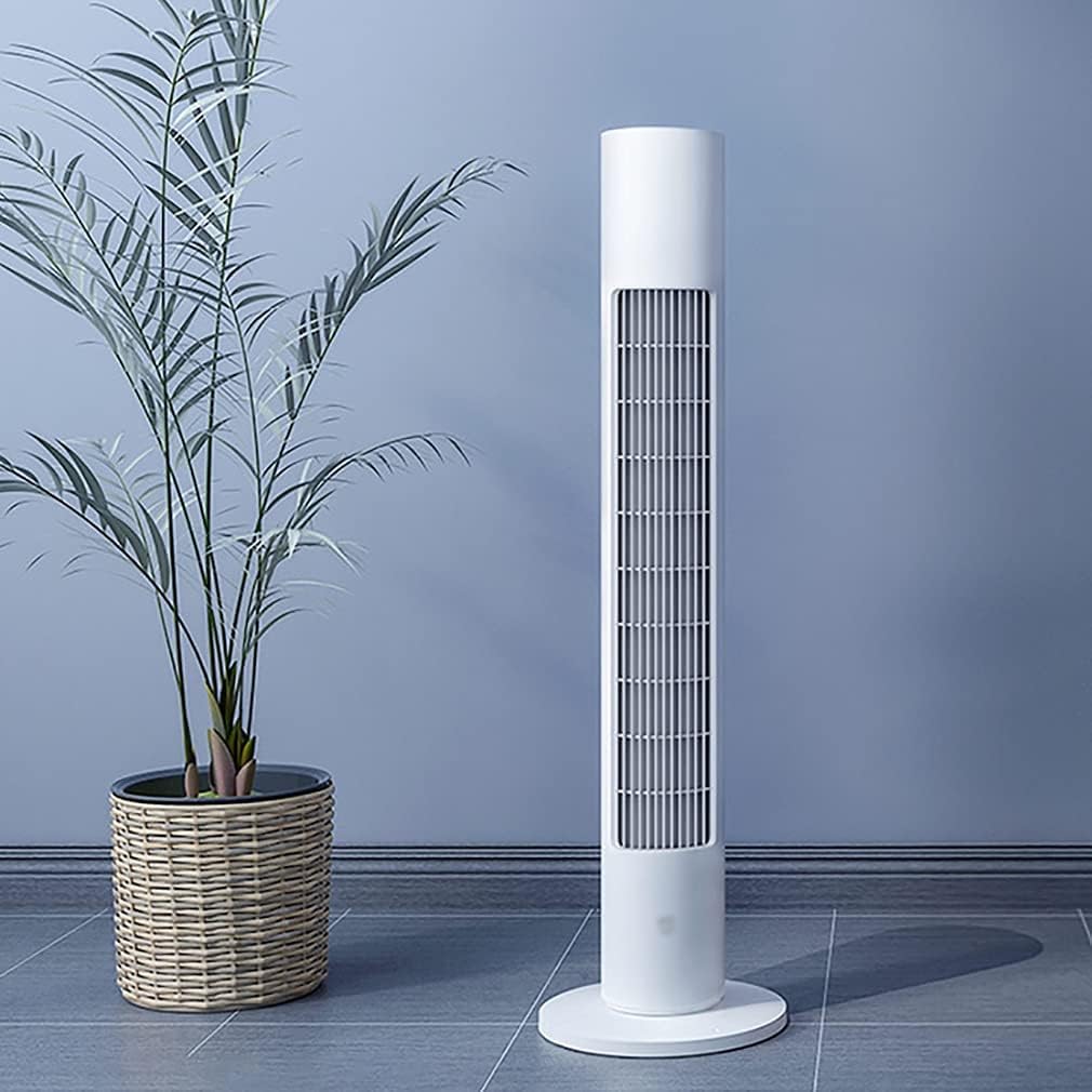 Ventilatore a torre oscillante a 9 velocità con purificatore d'aria, ventola di raffreddamento intelligente per casa e ufficio, timer di 8 ore, design silenzioso senza lama, ideale per camere da letto