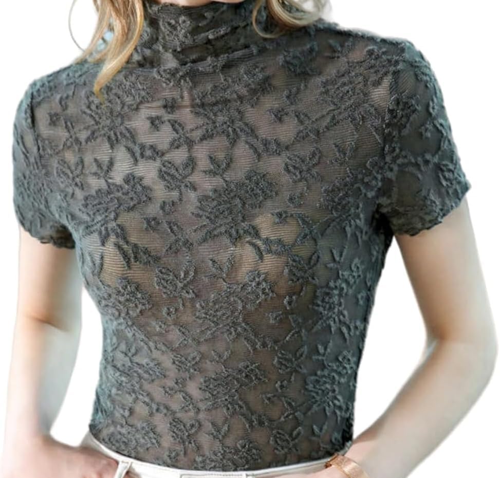 即完売 cygne ビックパフスリーブシースルートップス Nadine ブラック