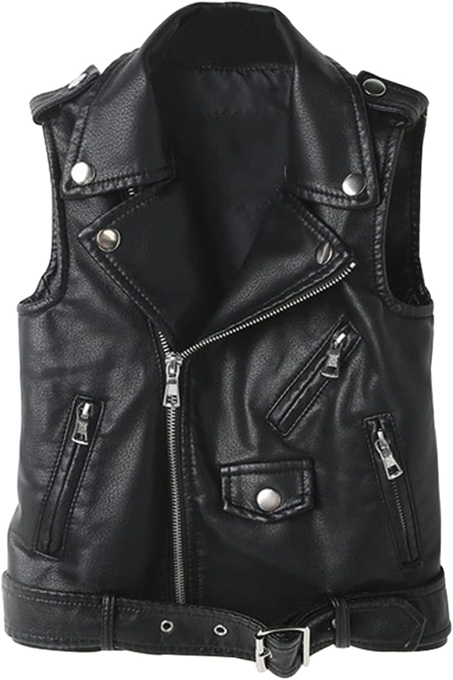 YoungSoul Women's Faux Leather Sleeveless Jackets Motorcycle Biker Vest Gilet