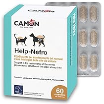 CAMON | Help-Nefro, Supporto per Insufficienza Renale e Vie Urinarie Cani e Gatti, Formato da 60 Compresse