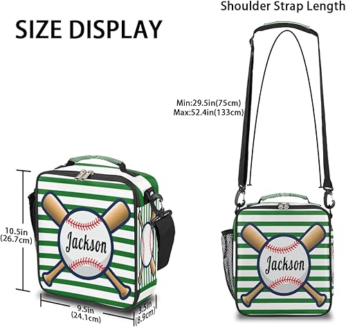 Miniatura 9 de Bolsa de almuerzo unisex personalizada, azul, 10.5 pulgadas de largo x 9.5 pulgadas de ancho x 3.5 pulgadas de alto, poliéster