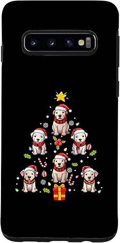 Galaxy S10 Dogo Argentino Merry Christmas Tree Dog Ornament Case